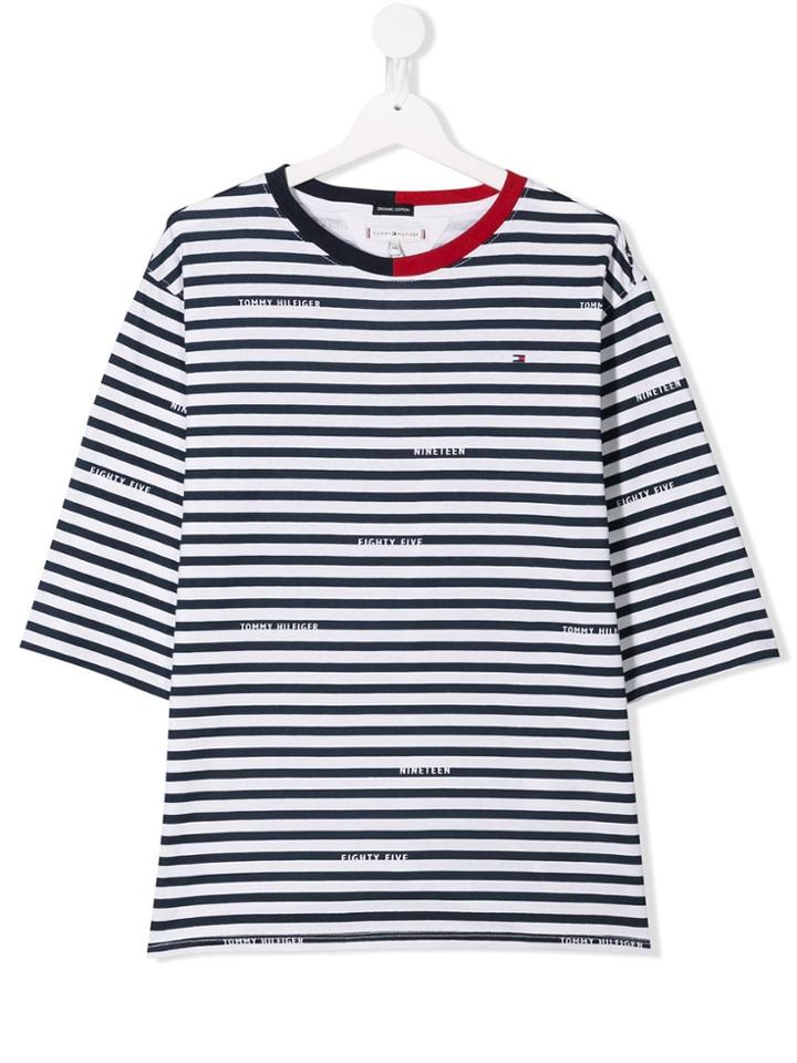 Tommy Hilfiger Junior Teen Striped T-shirt - Blue