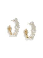 Simone Rocha Faux-pearl Embellished Hoop Earrings - White