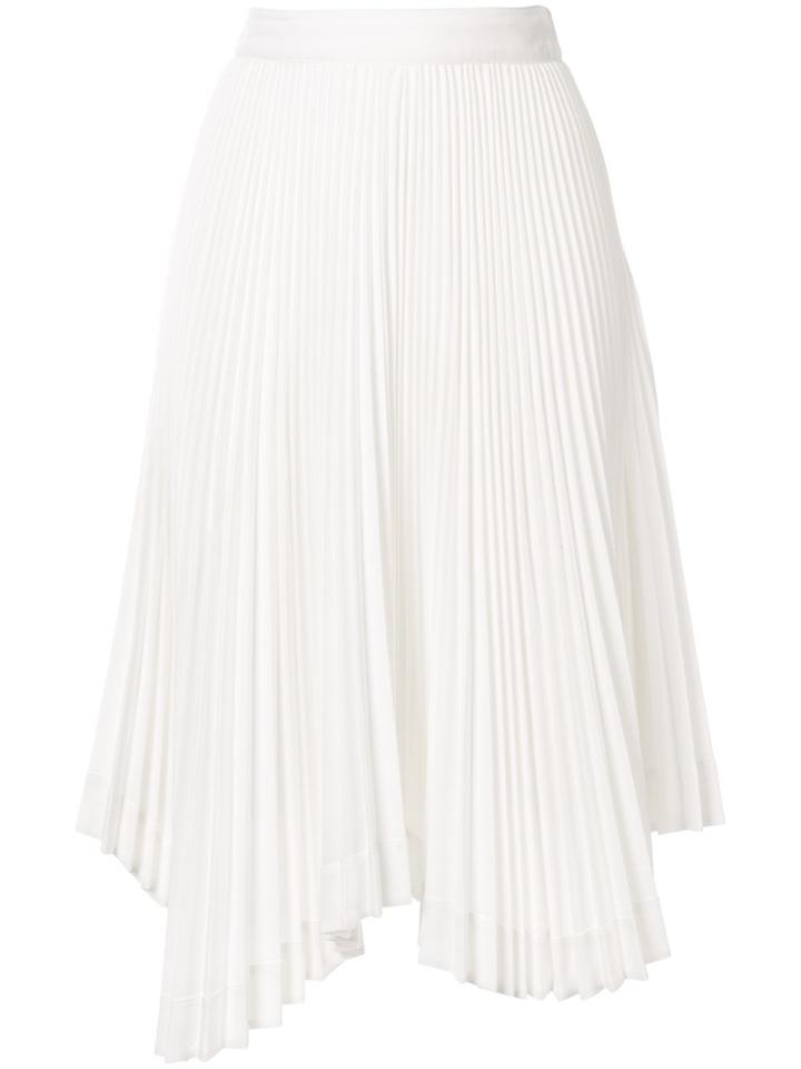 We11done Accordion Asymmetry Skirt - White