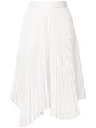 We11done Accordion Asymmetry Skirt - White