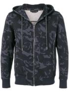 Alexander Mcqueen Camouflage Zipped Hoodie - Blue