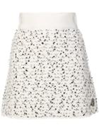 Moncler Gamme Rouge Speckled Mini Skirt - White