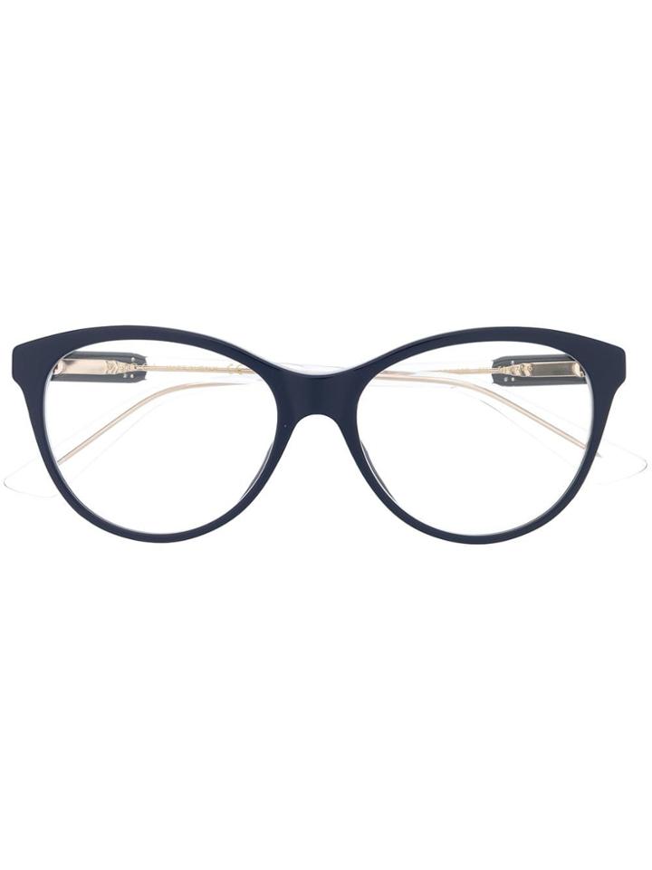 Gucci Eyewear Cat Eye Frame Glasses - Blue
