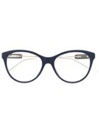 Gucci Eyewear Cat Eye Frame Glasses - Blue