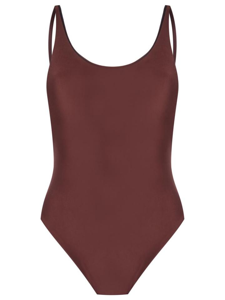 Haight Open Back Swimsuit, Women's, Size: Medium, Brown, Polyamide/spandex/elastane