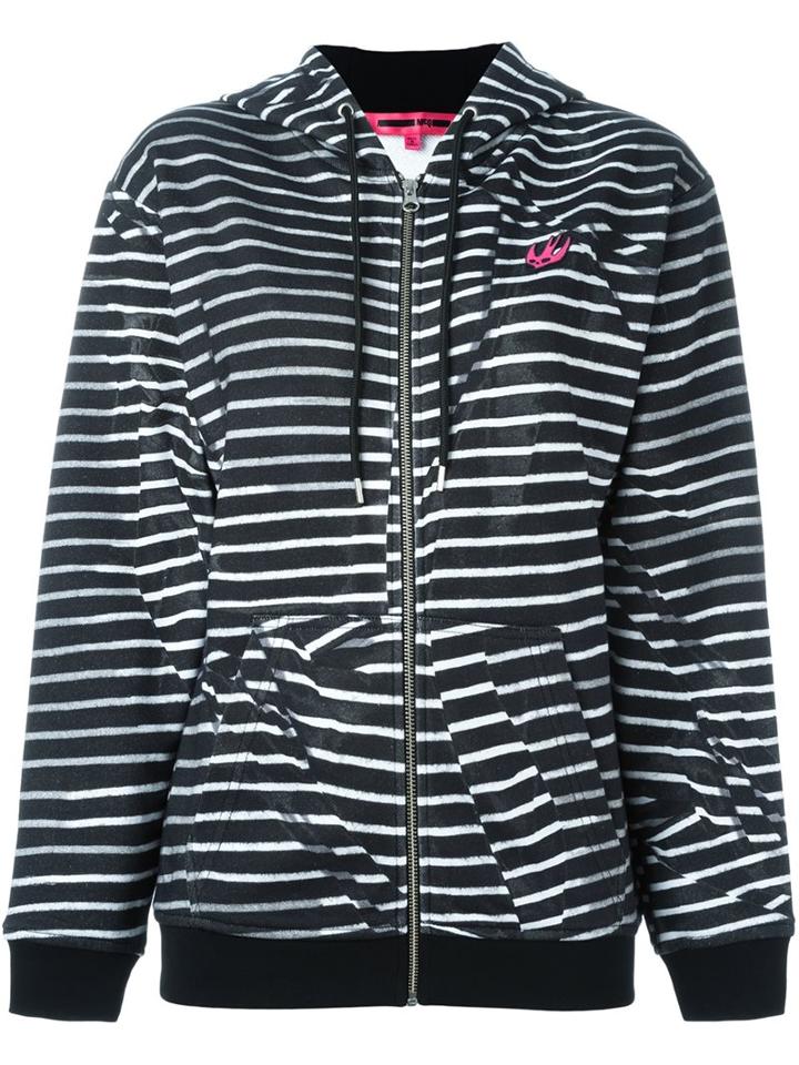 Mcq Alexander Mcqueen 'swallow' Striped Hoodie