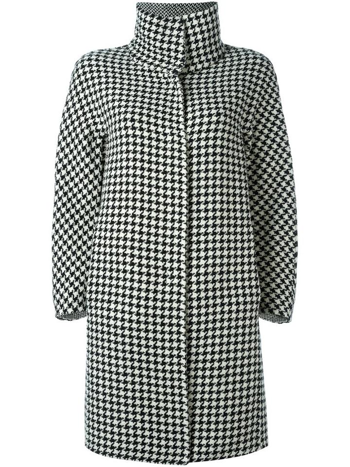 Herno Houndstooth Pattern Coat