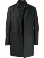 Fay Classic Layered Coat - Black