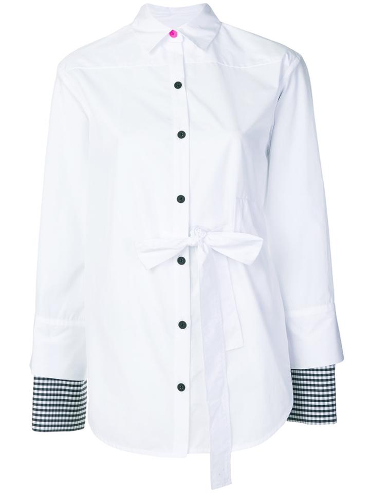Eudon Choi Contrast-cuff Fitted Shirt - White