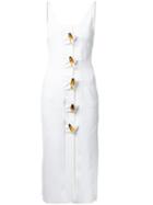 Christopher Esber Contoured Dual Knot Resin Dress, Women's, Size: 6, White, Polyester/spandex/elastane