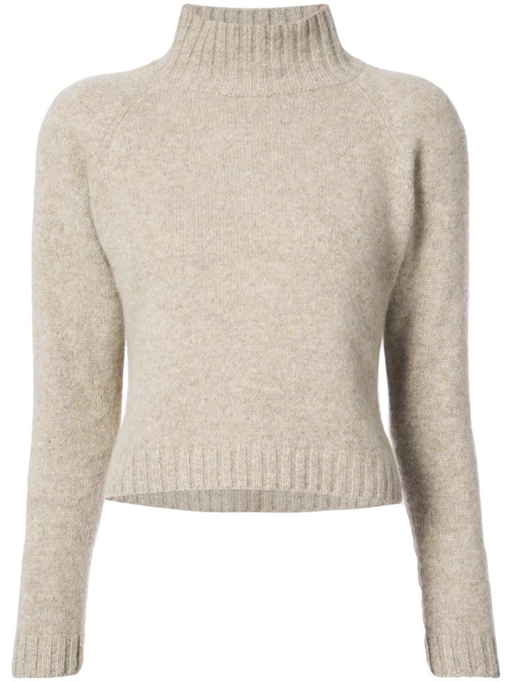 The Elder Statesman Highland Cropped Jumper - Nude & Neutrals