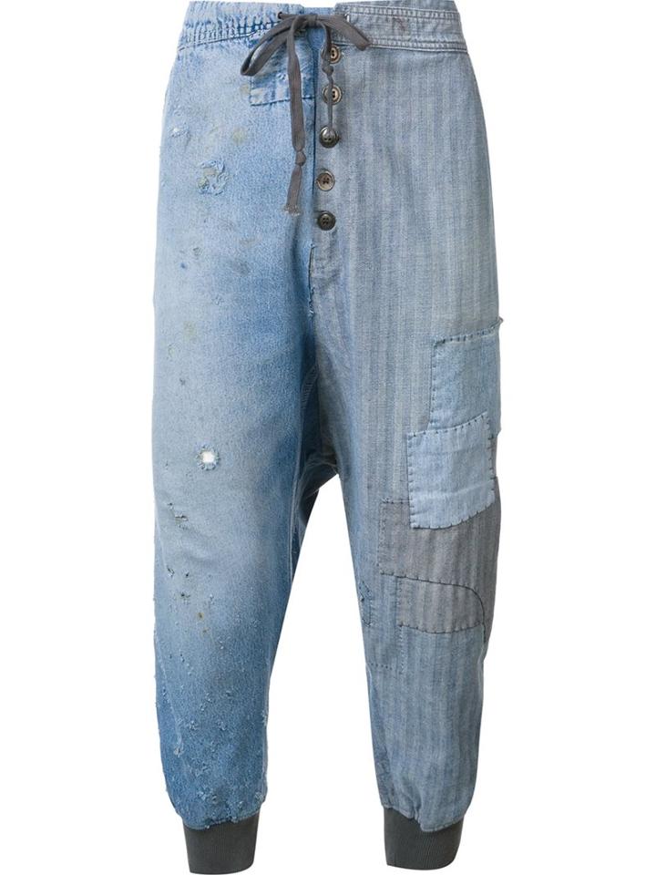 Greg Lauren Loose Fit Jeans, Men's, Size: 4, Blue, Cotton