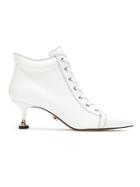Andrea Bogosian Lace Up Ankle Boots - White
