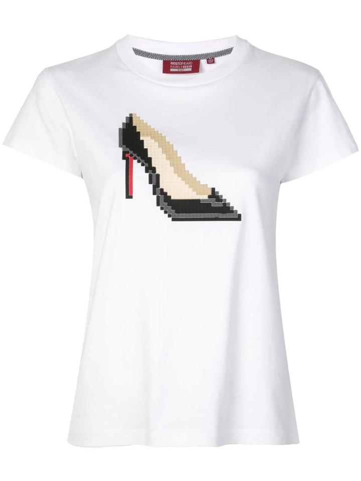 Mostly Heard Rarely Seen 8-bit Stiletto T-shirt - White