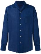 The Gigi - Striped Shirt - Men - Linen/flax - 41, Blue, Linen/flax