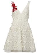 Giamba Flower Appliqué Dress