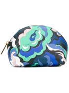 Emilio Pucci Abstract Print Makeup Bag - Blue