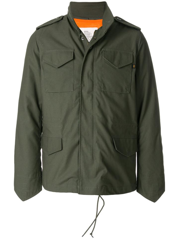Alpha Industries Padded Zip Pull Coat - Green