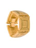 Jean Louis Scherrer Vintage Hammered Square Bracelet, Women's, Metallic