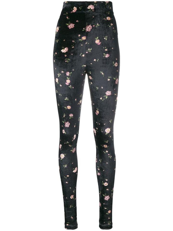 Philosophy Di Lorenzo Serafini Floral Skinny Trousers - Black