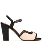 Chie Mihara Contrast Sandals - Black