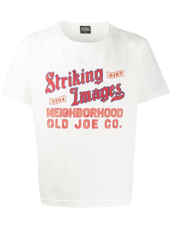 Neighborhood Striking Images Print T-shirt - White