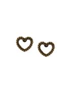 Marc Jacobs Rope Heart Stud Earrings - Metallic