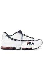 Fila Logo Embroidered Ridged Heel Sneakers - White