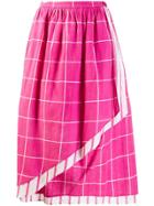 Lanvin Vintage Checked Layered Skirt - Pink