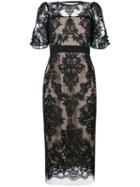 Nº21 Lace Overlay Open Back Dress - Neutrals