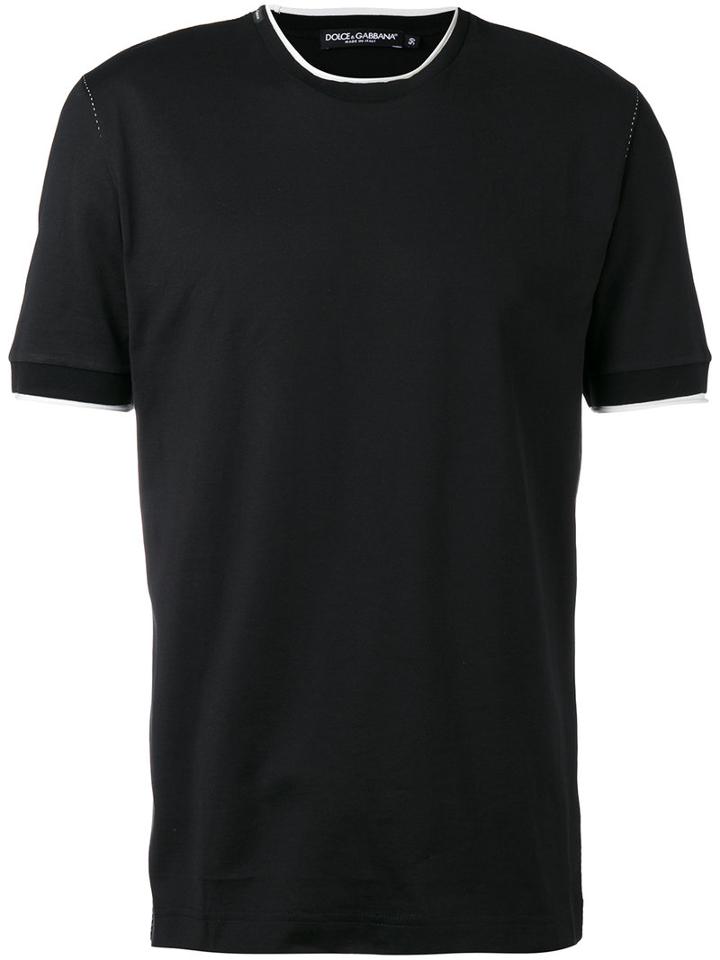 Dolce & Gabbana - Stitch Detail T-shirt - Men - Cotton - 52, Black, Cotton