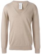 Tomas Maier V-neck Jumper, Men's, Size: Medium, Nude/neutrals, Cashmere