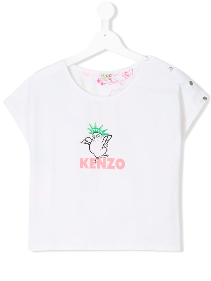 Kenzo Kids Teen Logo T-shirt - White