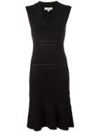 Michael Kors V-neck Crochet Dress - Black