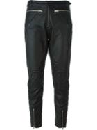 Mm6 Maison Margiela Cropped Leather Trousers
