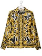 Young Versace Teen Baroque Print Shirt - Yellow
