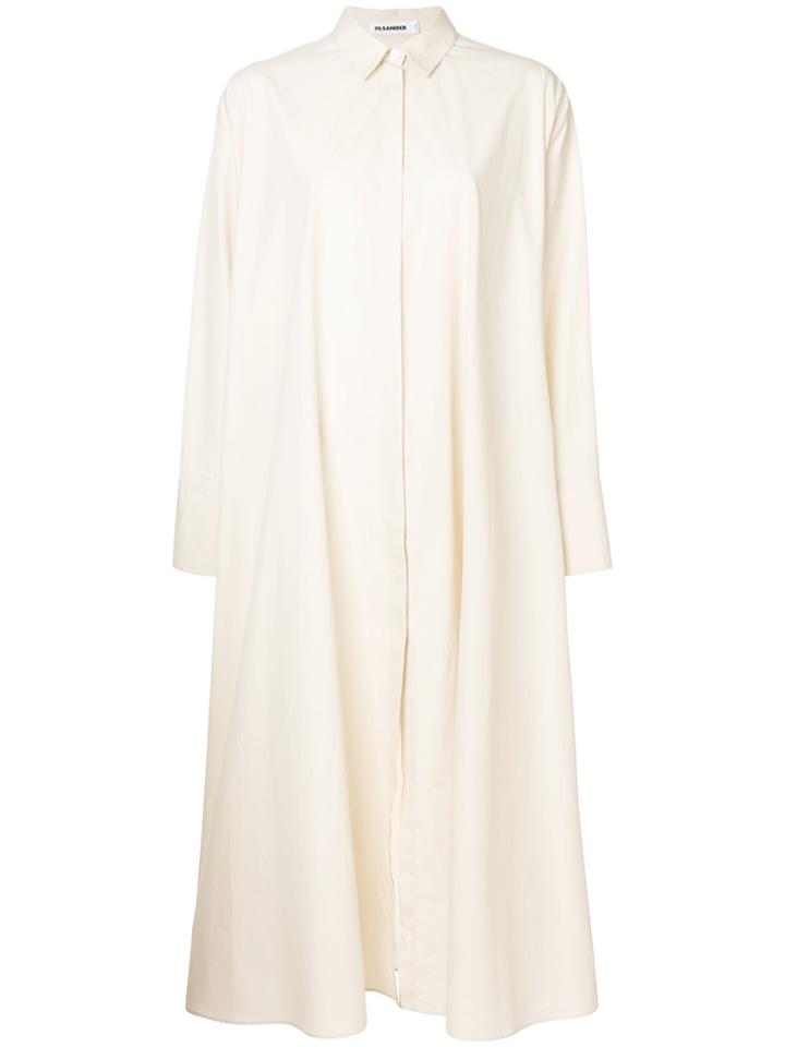 Jil Sander Long Shirt Dress - Nude & Neutrals