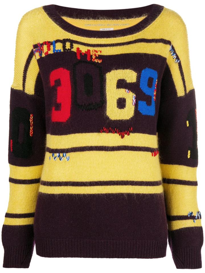 Ermanno Scervino Striped Sweater - Pink & Purple
