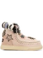 Mou Mou Fw111006a Eski Sneaker Star Patch Robe Leather/fur/exotic