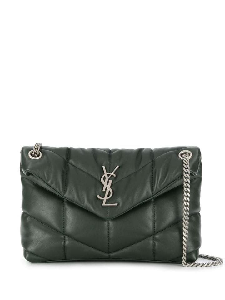 Saint Laurent Loulou Puffer Shoulder Bag - Green