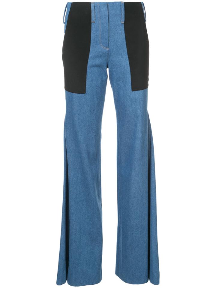 Hellessy Patchwork Flared Jeans - Blue