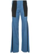 Hellessy Patchwork Flared Jeans - Blue