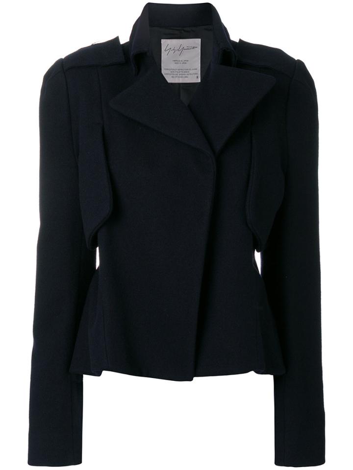 Yohji Yamamoto Vintage Cropped Tailored Jacket - Blue