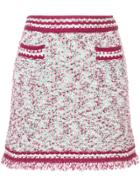 M Missoni Patterned Contrast Trim Mini Skirt - Red