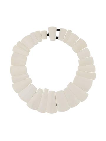 Monies Stacked Necklace - White
