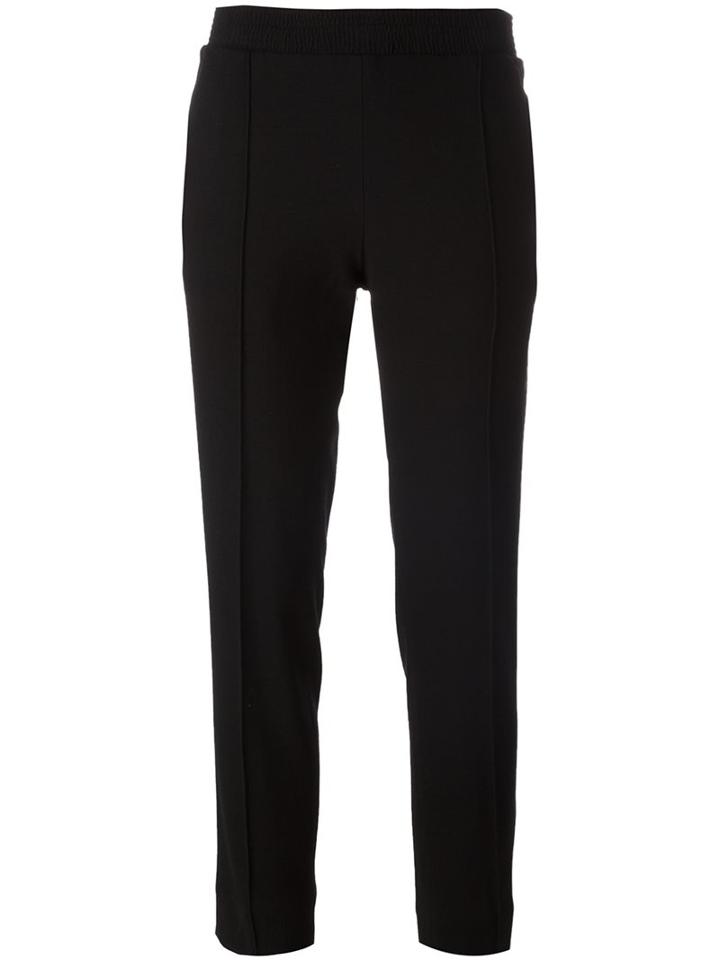 Haider Ackermann Slim-fit Track Pants, Women's, Size: 36, Black, Cotton/rayon/virgin Wool/spandex/elastane