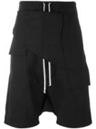 Rick Owens Drkshdw 'memphis Pod' Shorts, Men's, Size: Small, Black, Cotton