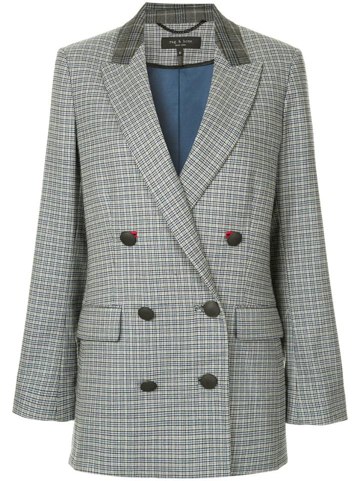 Rag & Bone Ellie Checked Blazer - Grey