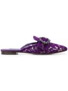 Dolce & Gabbana Jackie Flat Mules - Pink & Purple