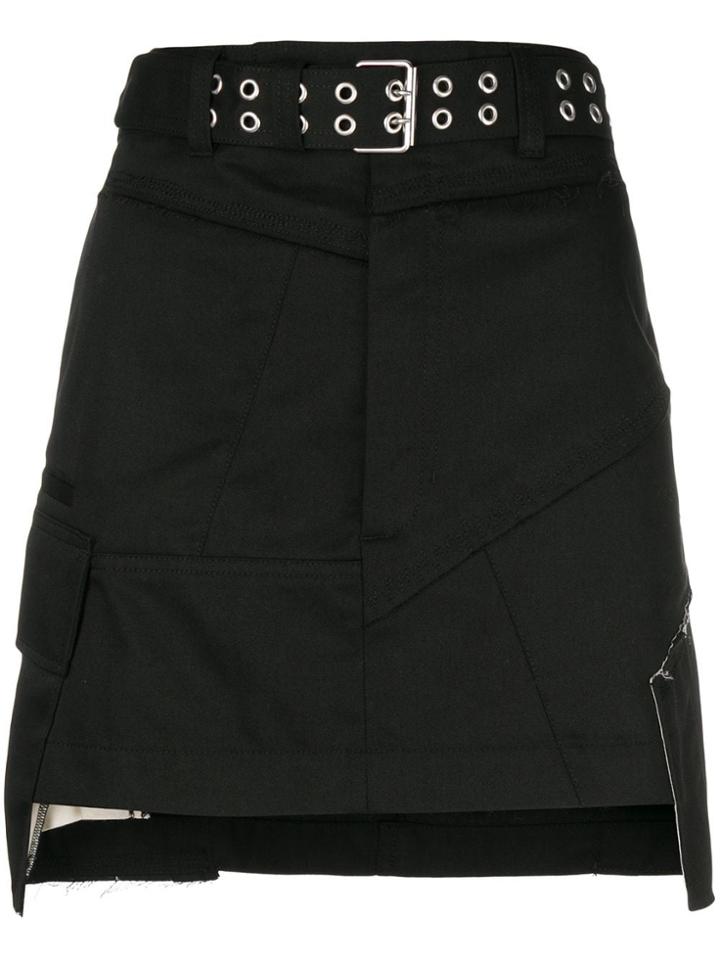 Helmut Lang Military Patch Mini Skirt - Black